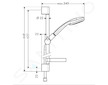 Hansgrohe Croma 100 - Set sprchové hlavice, 3 proudy, tyče 0,65 m a hadice, chrom 27775000