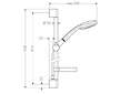Hansgrohe Croma 100 - Set sprchové hlavice, 3 proudy, tyče 0,90 m a hadice, chrom 27774000