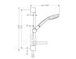 Hansgrohe Croma 100 - Set sprchové hlavice, 4 proudy, tyče 0,65 m a hadice, chrom 27772000