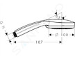 Hansgrohe Croma 100 - Sprchová hlavice Multi, 3 proudy, chrom 28536000