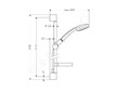 Hansgrohe Croma 100 - Sprchová souprava Mono, 1 proud, chrom 27724000
