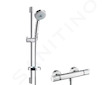 Hansgrohe Croma 100 - Sprchový set s termostatem, 3 proudy, tyč 65 cm, chrom 27086000
