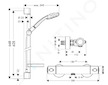 Hansgrohe Croma 100 - Sprchový set s termostatem, 3 proudy, tyč 65 cm, chrom 27086000