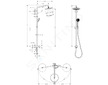 Hansgrohe Croma 220 - Sprchový set Reno, 22 cm, sprchové rameno 40 cm, 1 proud, chrom 27224000
