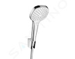 Hansgrohe Croma Select E - Set sprchové hlavice, 3 proudy, držáku a hadice 1,25 m, bílá/chrom 26425400