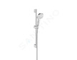 Hansgrohe Croma Select E - Set sprchové hlavice, 3 proudy, tyče a hadice, EcoSmart 9 l/min, bílá/chrom 26581400