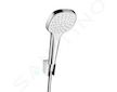 Hansgrohe Croma Select E - Sprchová hlavice s hadicí a držákem, bílá/chrom 26424400
