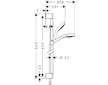 Hansgrohe Croma Select E - Sprchová souprava 1jet 0,65m, bílá/chrom 26584400