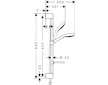 Hansgrohe Croma Select E - Sprchová souprava Vario 0,65m s mýdlenkou Casetta, bílá/chrom 26586400