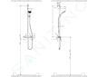 Hansgrohe Croma Select E - Sprchový set SemiPipe Multi s termostatem, bílá/chrom 27248400