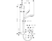Hansgrohe Croma Select E - Sprchový set Vario s termostatem, 3 proudy, sprchová tyč 90 cm, bílá/chrom 27082400
