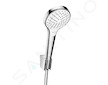 Hansgrohe Croma Select S - Set sprchové hlavice, 4 proudy, držáku a hadice 1,25 m, bílá/chrom 26421400