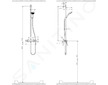 Hansgrohe Croma Select S - Sprchový set SemiPipe Multi s termostatem, bílá/chrom 27247400