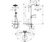 Hansgrohe Croma Select S - Sprchový set Showerpipe 280 s baterií, chrom 26791000