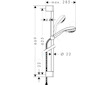 Hansgrohe Crometta 85 - Set sprchové hlavice, 2 proudy, tyče 0,65 m a hadice, chrom 27763000