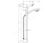 Hansgrohe Crometta 85 - Set sprchové hlavice, tyče a hadice, Green 6 l/min, chrom 27652000
