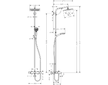 Hansgrohe Crometta - Set Showerpipe E 240 s vanovým termostatem, 2 proudy, chrom 27298000