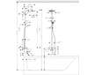 Hansgrohe Crometta - Set Showerpipe E 240 s vanovým termostatem, 2 proudy, chrom 27298000