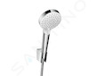 Hansgrohe Crometta - Set sprchové hlavice, 2 proudy, držáku a hadice, EcoSmart, bílá/chrom 26693400