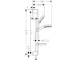 Hansgrohe Crometta - Set sprchové hlavice, 2 proudy, mýdlenky, tyče a hadice, bílá/chrom 26553400