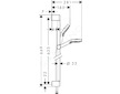 Hansgrohe Crometta - Set sprchové hlavice, 2 proudy, tyče a hadice, EcoSmart 9 l/min, bílá/chrom 26534400