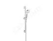 Hansgrohe Crometta - Set sprchové hlavice, 2 proudy, tyče a hadice, Green 6 l/min, bílá/chrom 26555400