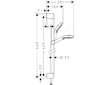 Hansgrohe Crometta - Set sprchové hlavice, 2 proudy, tyče a hadice, Green 6 l/min, bílá/chrom 26555400