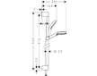Hansgrohe Crometta - Sprchová souprava Vario 100, 2 proudy, sprchová tyč 90 cm, bílá/chrom 26536400