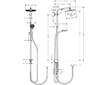 Hansgrohe Crometta - Sprchový set 240 Showerpipe pro renovace, 1proud,  EcoSmart, chrom 27270000