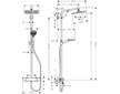 Hansgrohe Crometta - Sprchový set E 240 Showerpipe s termostatem, EcoSmart 9 l/min, chrom 27281000