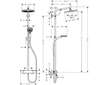 Hansgrohe Crometta - Sprchový set S 240 Showerpipe s termostatem, EcoSmart 9 l/min, chrom 27268000