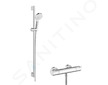 Hansgrohe Crometta - Sprchový set Vario s termostatem Ecostat 1001 CL, 2 proudy, bílá/chrom 27812400