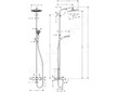 Hansgrohe Crometta - Termostatická vanová baterie Showerpipe S 240, chrom 27320000