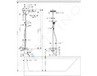 Hansgrohe Crometta - Termostatická vanová baterie Showerpipe S 240, chrom 27320000