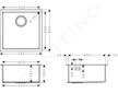 Hansgrohe Dřezy - Podstavný dřez S719-U400, nerezová ocel 43425800