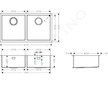 Hansgrohe Dřezy - Podstavný dřez S719-U765, nerezová ocel 43430800