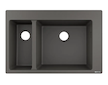 Hansgrohe Dřezy - Vestavný granitový dřez S510-F635, kamenná šedá 43315290