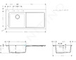 Hansgrohe Dřezy - Vestavný granitový dřez S5110-F45, betonová šedá 43330380
