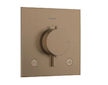 Hansgrohe Ecostat Comfort E - Termostatická baterie pod omítku, pro 2 spotřebiče, kartáčovaný bronz 33716140