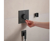 Hansgrohe Ecostat Comfort E - Termostatická baterie pod omítku, pro 2 spotřebiče, kartáčovaný černý chrom 33711340