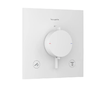 Hansgrohe Ecostat Comfort E - Termostatická baterie pod omítku, pro 2 spotřebiče, matná bílá 33711700