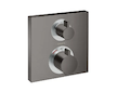 Hansgrohe Ecostat Square - Termostatická baterie pod omítku pro 2 spotřebiče, kartáčovaný černý chrom 15714340