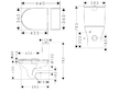 Hansgrohe EluPura Original S - WC kombi se sedátkem SoftClose, zadní odpad, AquaChannel Flush, SmartClean, EcoSmart, boční napou