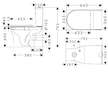 Hansgrohe EluPura Original S - WC kombi se sedátkem, zadní odpad, AquaChannel Flush, Rimless, EcoSmart, boční napouštění, bílá 6