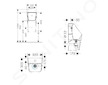 Hansgrohe EluPura Q Original - Pisoár, horní přívod vody, bílá 60128450