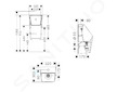 Hansgrohe EluPura Q Original - Pisoár, horní přívod vody, SmartClean, bílá 61184450