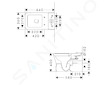 Hansgrohe EluPura Q Original - WC kombi mísa, vario odpad, Rimless, SmartClean, bílá 61177450