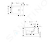 Hansgrohe EluPura Q Original - Závěsný bidet, otvor pro baterii, HygieneEffect, bílá 62046450