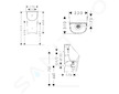 Hansgrohe EluPura S Original - Pisoár, zadní přívod vody, bílá 60286450