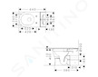 Hansgrohe EluPura S Original - WC kombi mísa, vario odpad, Rimless, bílá 60135450